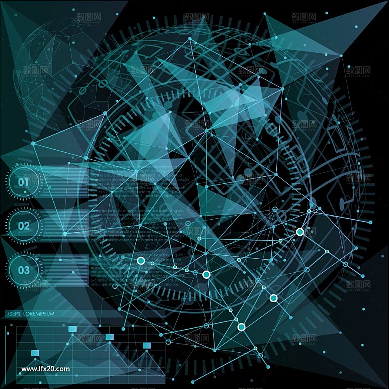 高科技可视化科幻3D科技海报