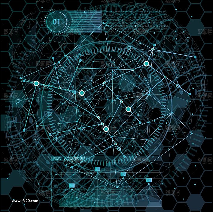 高科技可视化科幻3D科技海报