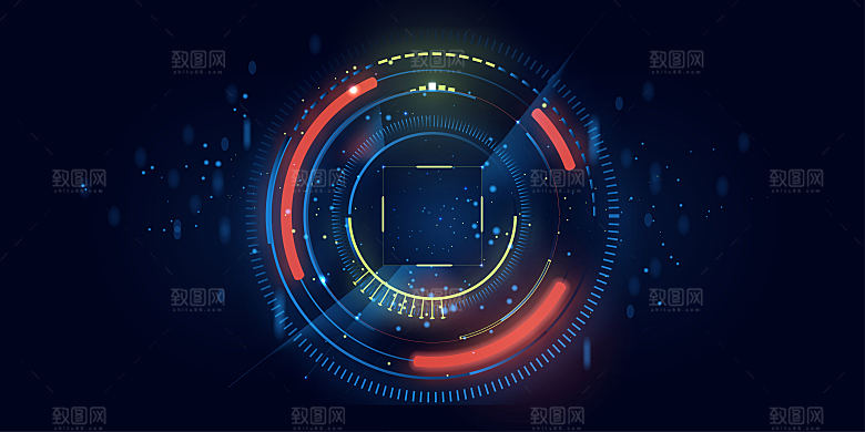 高科技可视化科幻3D科技海报