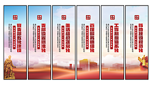 五化建设党建挂画素材