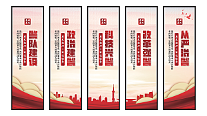 警队建设党建挂画