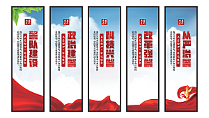 警队建设党建挂画