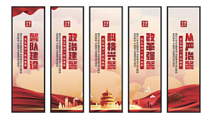 警队建设党建挂画