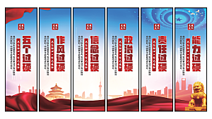 五个过硬党建挂画