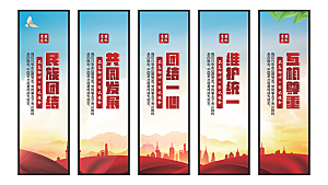 民族团结党建挂画