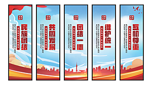 民族团结党建挂画