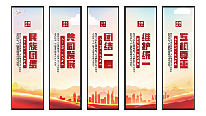 民族团结党建挂画