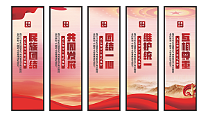 民族团结党建挂画