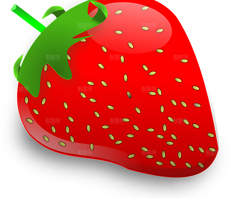 草莓水果素材设计