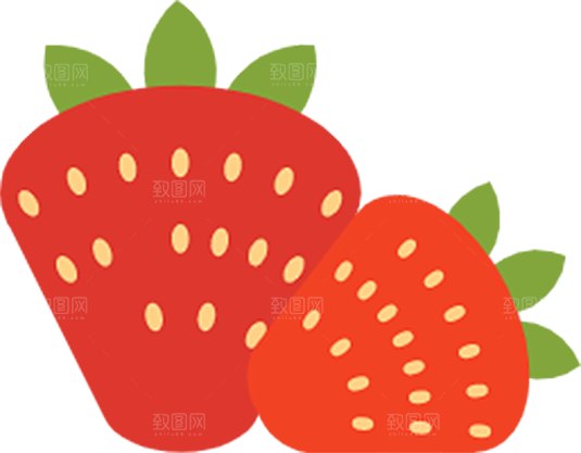 草莓水果素材设计元素