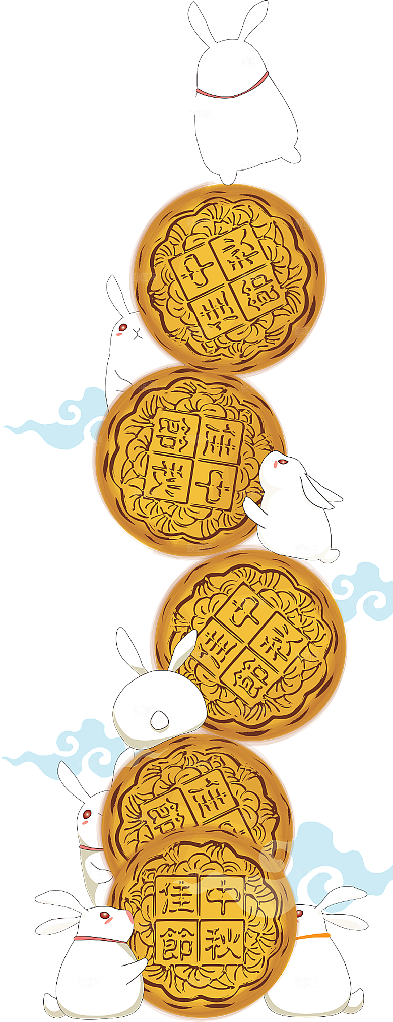中秋节月饼元素素材设计