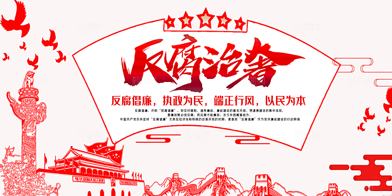 国际反腐日反腐倡廉清廉党建海报