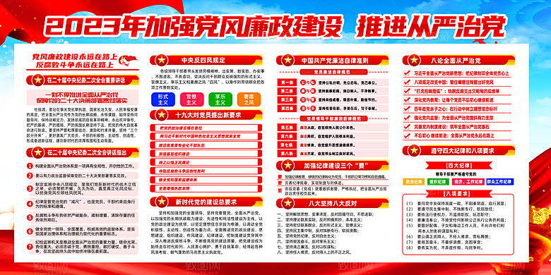 加强党风廉政建设展板