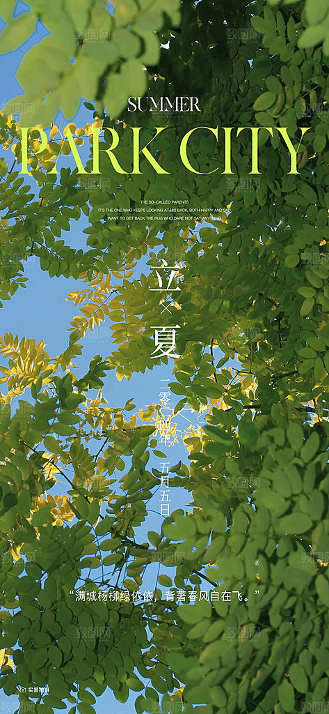 中国传统节气立夏手机海报