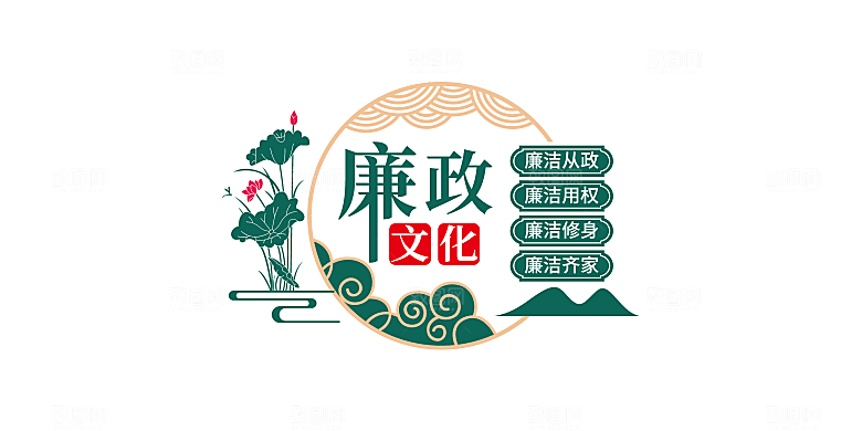 清正廉洁廉政党建文化墙