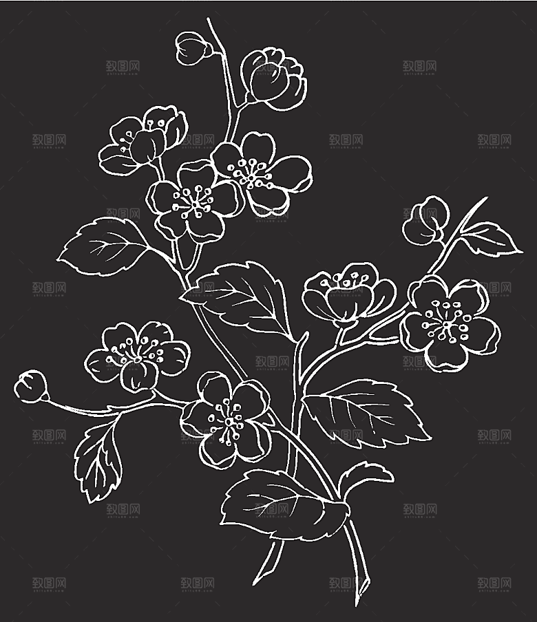 矢量创意花纹鲜花素材