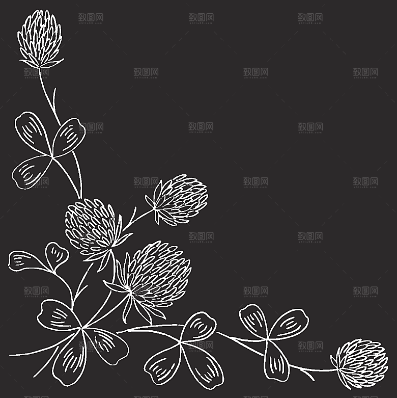 矢量创意花纹鲜花素材