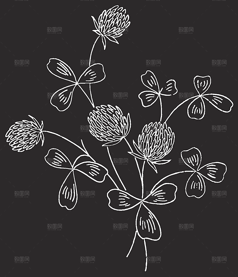 矢量创意花纹鲜花素材