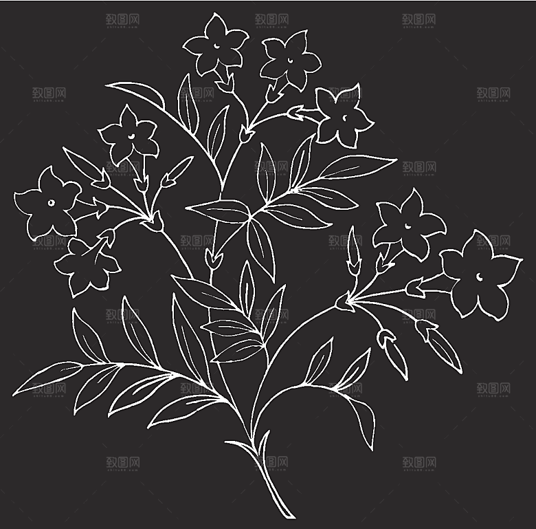 矢量创意花纹鲜花素材