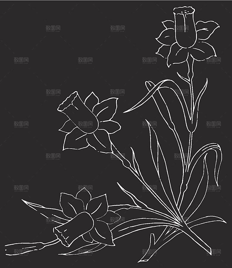 矢量鲜花花朵花卉创意底纹素材