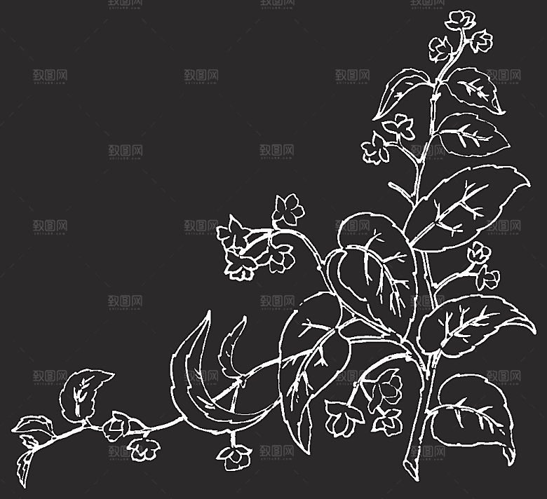 矢量鲜花花朵花卉创意底纹素材