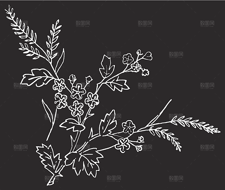 矢量鲜花花朵花卉创意底纹素材