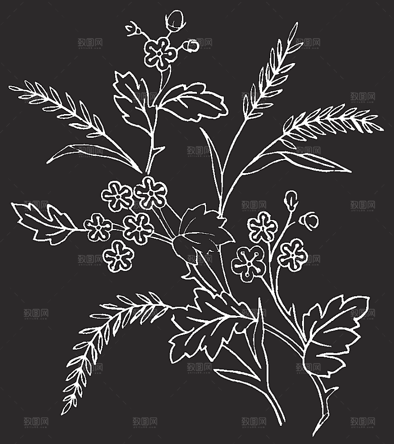 矢量鲜花花朵花卉创意底纹素材