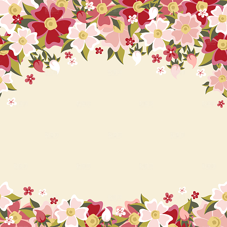 矢量鲜花花卉背景素材