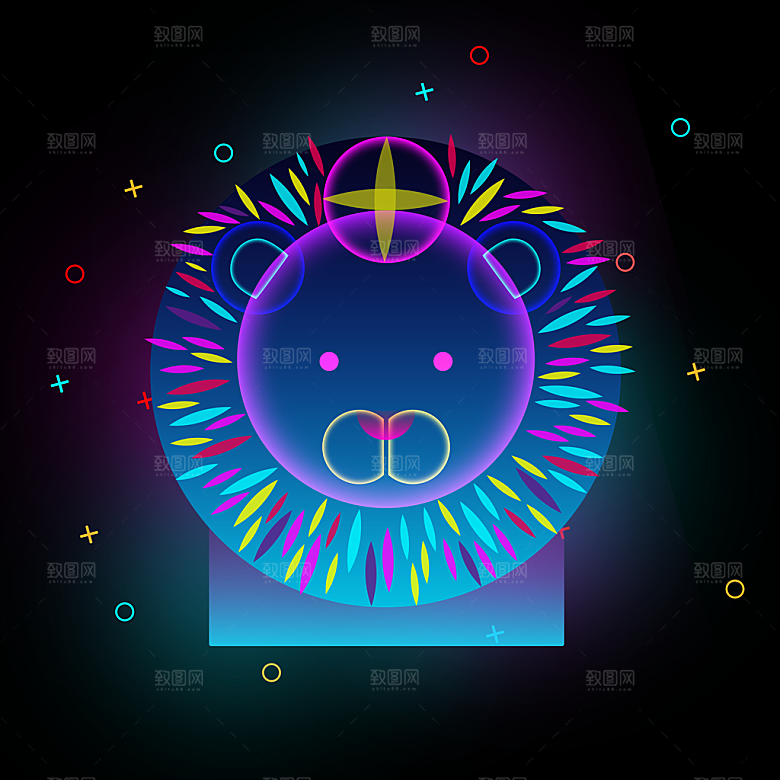 多彩渐变炫酷光感唯美星空幻想之光