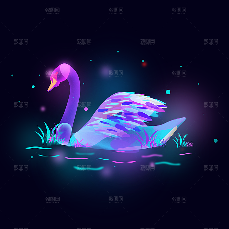 多彩渐变炫酷光感唯美星空幻想之光
