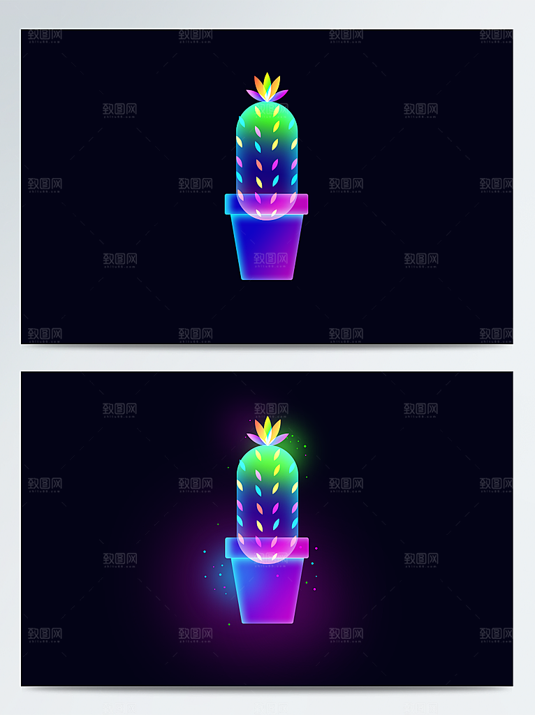 多彩渐变炫酷光感唯美星空幻想之光