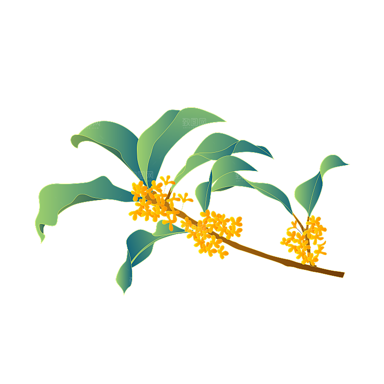 国潮风中秋节手绘装饰元素