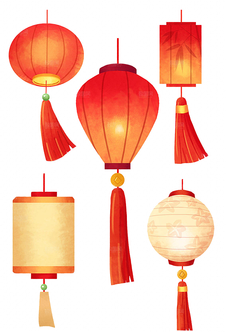 灯笼设计素材免抠元素