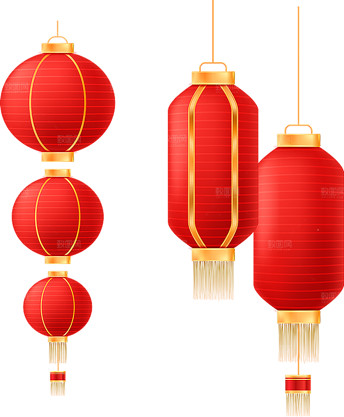 灯笼设计素材免抠元素
