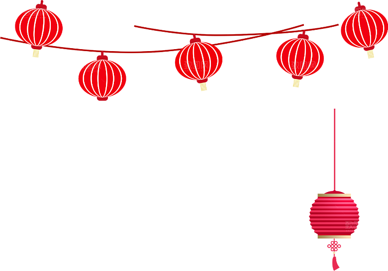 灯笼设计素材元素免抠