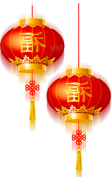 灯笼设计素材元素免抠