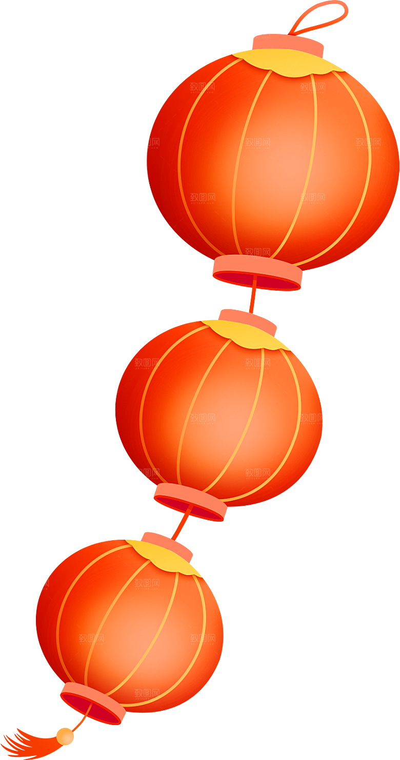 灯笼设计素材元素免抠