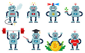 扁平化未来科技人工智能机器人