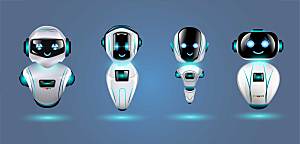 8扁平化未来科技人物人工智能机器人ip形