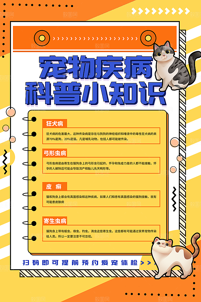 宠物美容领养服务手机海报