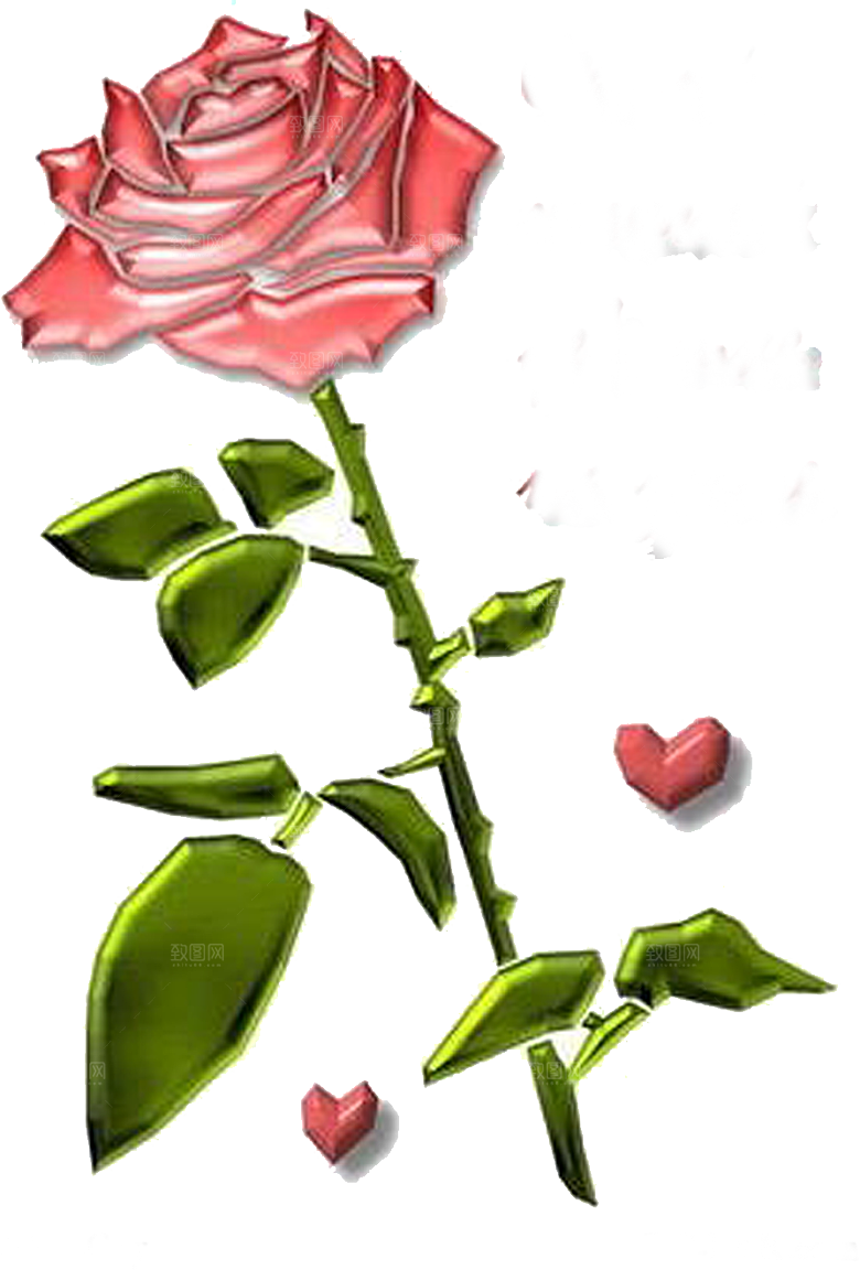 玫瑰花设计素材元素免抠