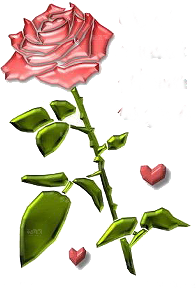 玫瑰花设计素材元素免抠