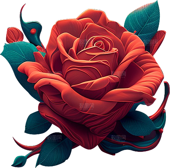 玫瑰花设计素材元素