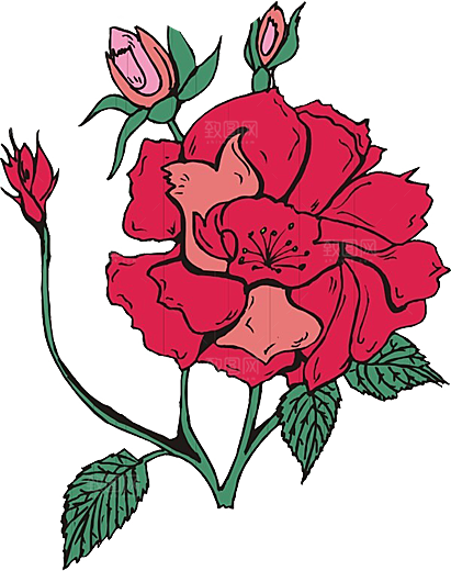 玫瑰花设计素材元素免抠