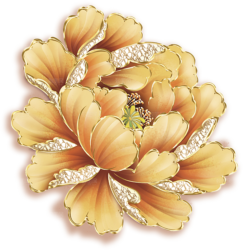 牡丹花免抠素材元素设计