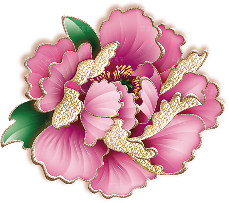 牡丹花免抠素材元素
