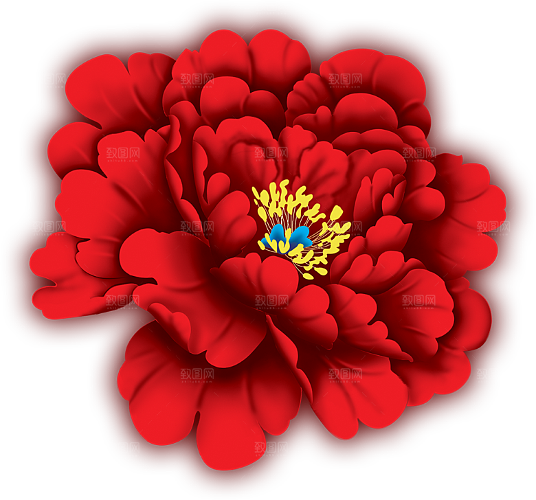 牡丹花免抠素材元素