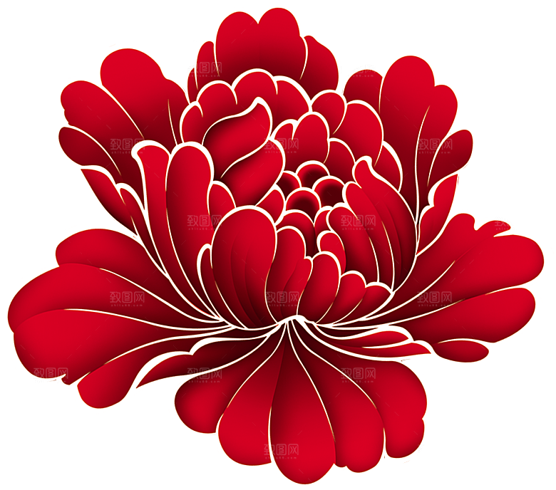 牡丹花免抠素材元素