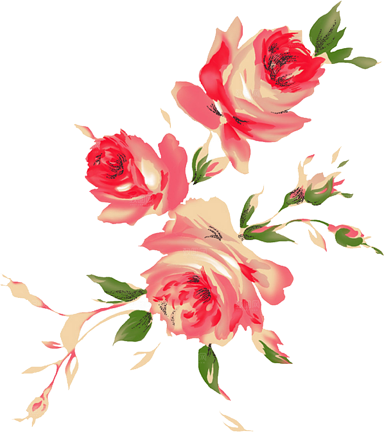 牡丹花免抠素材元素设计