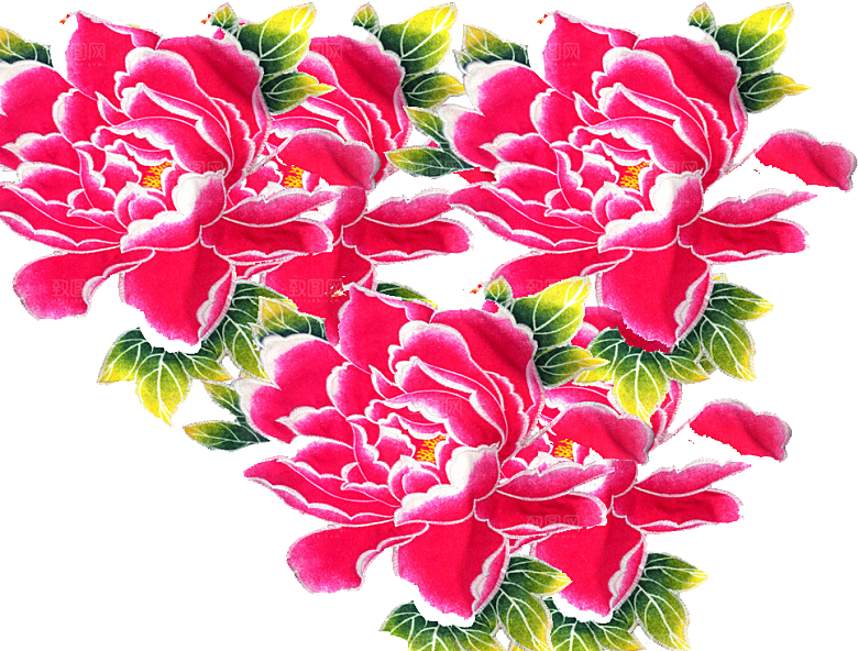 牡丹花免抠素材元素设计